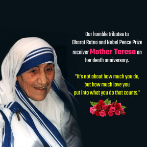 Mother Teresa Death Anniversary Tribute Poster For Pinterest