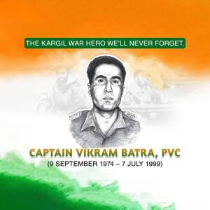 Captain Vikram Batra - Kargil War Hero Social Media Post For Facebook