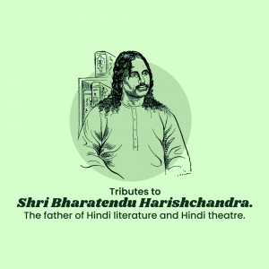 Tribute To Bharatendu Harishchandra Marketing Image For Twitter