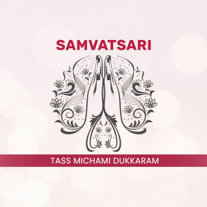 Samvatsari Tass Michami Dukkara Greeting Promotional Banner For Facebook