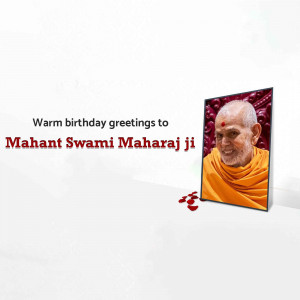 Mahant Swami Maharaj Birthday Greetings Flyer For Pinterest