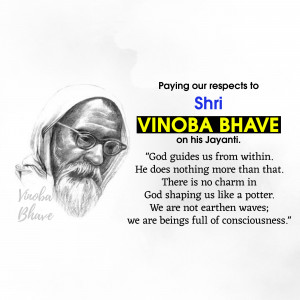 Vinoba Bhave Jayanti Social Media Post For LinkedIn