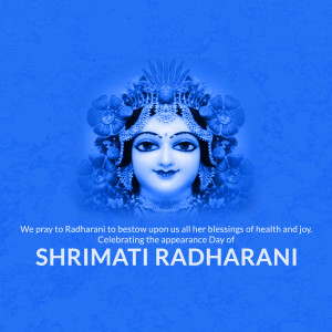 Shrimati Radharani - Celebrating Her Appearance Day Artwork For Twitter