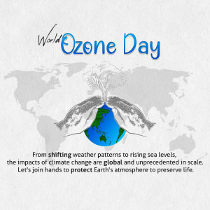 World Ozone Day - Protect Earth's Atmosphere Creative Design For Threads