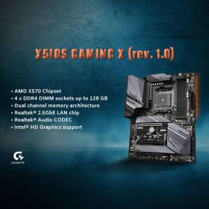 Gigabyte X570S Gaming X motherboard with AMD X570 chipset