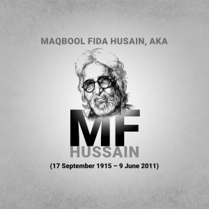 Maqbool Fida Hussain Portrait Design For Google Business Profile