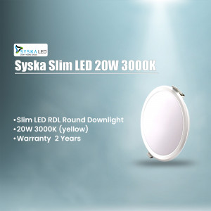 Syska 20W Slim LED Round Downlight Artwork For Pinterest
