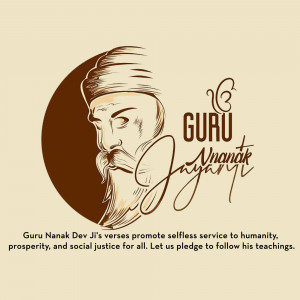 Guru Nanak Jayanti Illustration Business Poster For WhatsApp
