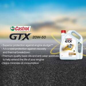 Castrol GTX 20W-50 Motor Oil Graphic For WhatsApp