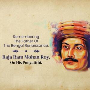 Raja Ram Mohan Roy Punyatithi Post For WhatsApp