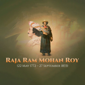 Raja Ram Mohan Roy Portrait Template For Threads