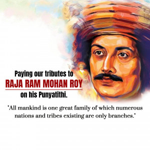 Raja Ram Mohan Roy Punyathithi Poster For Instagram
