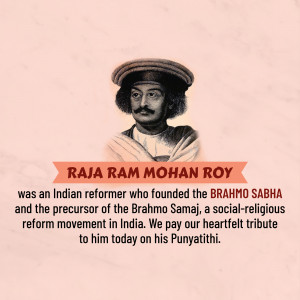 Raja Ram Mohan Roy - Indian Reformer Graphic For X