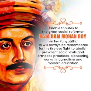Raja Ram Mohan Roy Punyathithi Social Media Post For Telegram