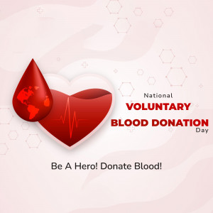 National Voluntary Blood Donation Day Banner For Instagram