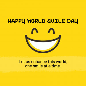 Happy World Smile Day Greeting Template For X