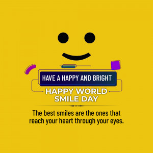 Happy World Smile Day Greeting Advertisement For Pinterest