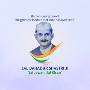 Lal Bahadur Shastri Jayanti Business Poster For LinkedIn
