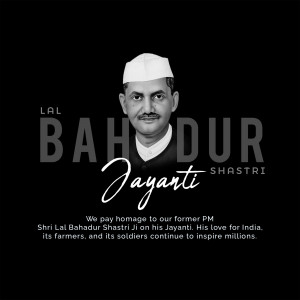 Lal Bahadur Shastri Jayanti Marketing Image For X