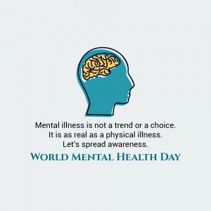 World Mental Health Day Awareness Business Poster For Telegram