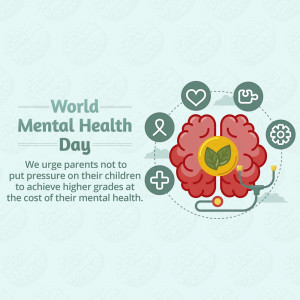 World Mental Health Day - Prioritize Wellbeing Creative Design For Facebook