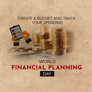 Image depicting budgeting and financial planning with a checklist and stack of coins.