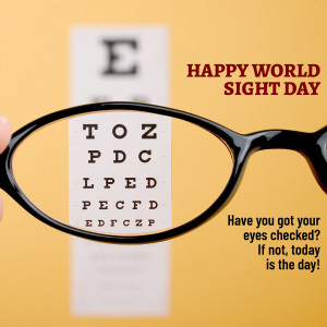Happy World Sight Day - Eye Check Reminder Template For Facebook