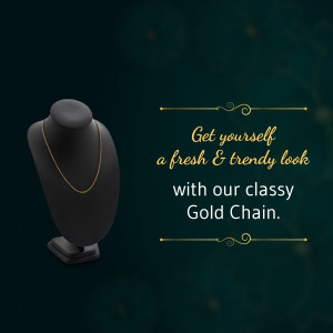Gold Chain Advertisement Marketing Image For LinkedIn