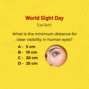World Sight Day Eye Quiz Promotional Banner For Instagram
