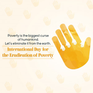 International Day For The Eradication Of Poverty Poster For Threads