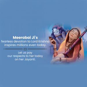Meerabai's Devotion To Lord Krishna Marketing Image For Threads