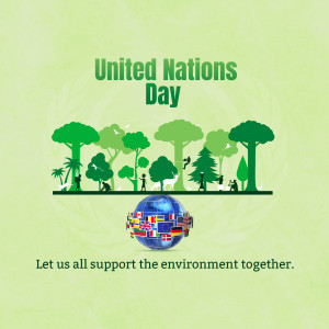 United Nations Day - Environmental Support Creative Design For WhatsApp