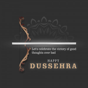 Happy Dussehra - Victory Of Good Template For X