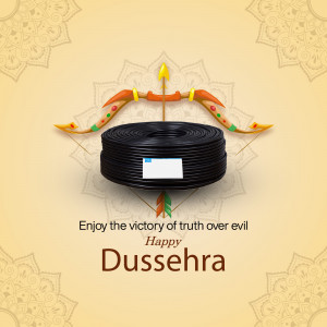 Happy Dussehra - Bow And Arrow With Cable Reel Design For Instagram