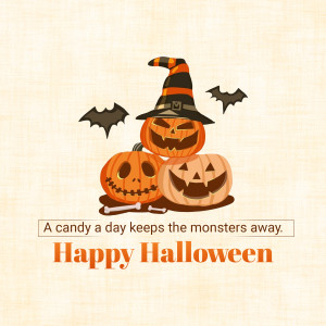 Happy Halloween Pumpkin Stack Poster For Threads