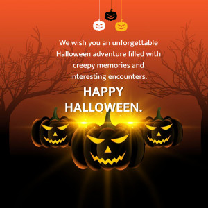 Happy Halloween Greeting Business Poster For Google Business Profile