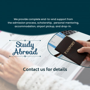 Study Abroad Assistance Banner For WhatsApp