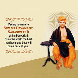 Swami Dayanand Saraswati Ji Punyatithi Business Poster For WhatsApp