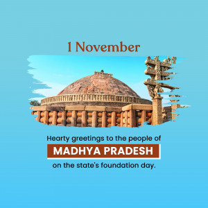 Madhya Pradesh Foundation Day Flyer For Twitter