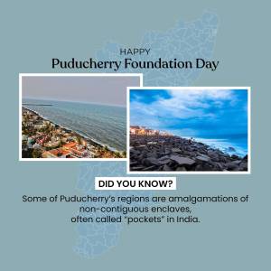 Puducherry Foundation Day Poster For WhatsApp