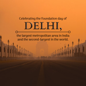 Delhi Foundation Day Celebration Post For Threads