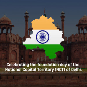 Delhi Foundation Day Social Media Post For Pinterest