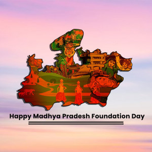 Happy Madhya Pradesh Foundation Day Banner For Google Business Profile