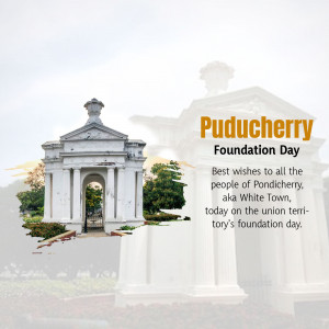 Puducherry Foundation Day Branding Post For WhatsApp