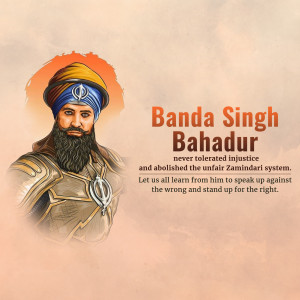 Banda Singh Bahadur Portrait Artwork For Pinterest