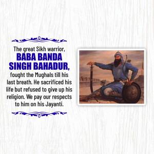 Baba Banda Singh Bahadur - A Sikh Warrior Graphic For Google Business Profile