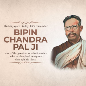 Bipin Chandra Pal Jayanti Design For WhatsApp
