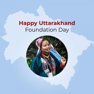 Happy Uttarakhand Foundation Day Graphic For Facebook