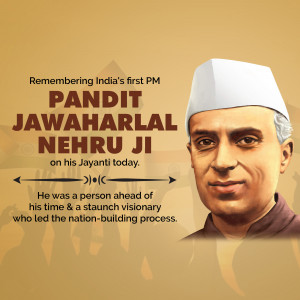 Pandit Jawaharlal Nehru Jayanti Image For X