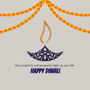 Diwali celebration with diya and marigold flowers
